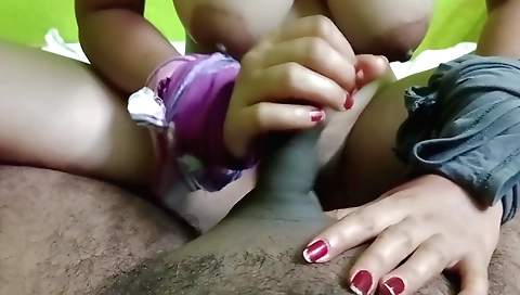 Indian wife has sex with her husband and is very happy