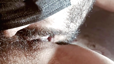 Indian girl with a hairy pussy shows her love for hard work