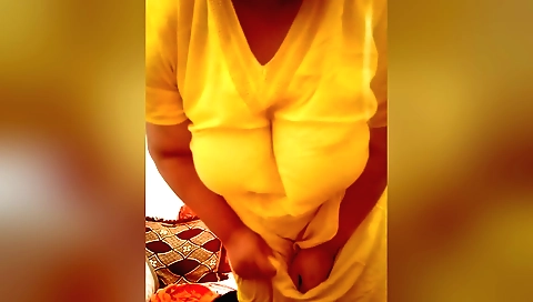 Sexy amateur beauty with natural boobs enjoys her pussy