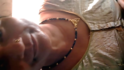 Indian brunette has fun with her sexy cock in the train