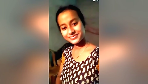 Sexy brunette solo girl with a nice natural body spreading lips