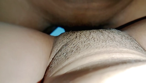 Hot amateur girl with nice hairy cunts and her lover