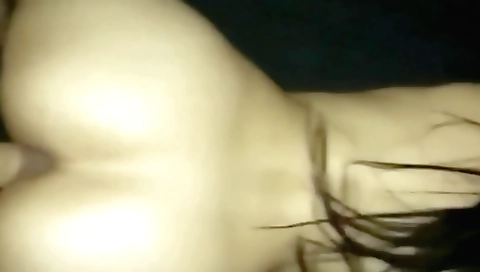 Webcam sex video of a cute brunette with a large booty