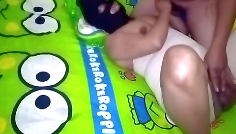 Indian chick gets fucked by a big ass with a huge meaty body