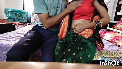 Indian amateur brunette fucks her husband in the bedroom