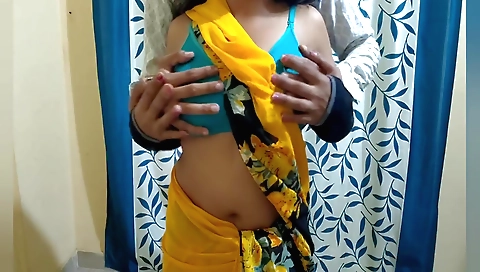 Indian babe with a nice round ass fucking a boyfriend