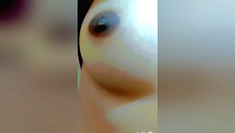 Indian slut shows off tits in a sexy lingerie on the bed