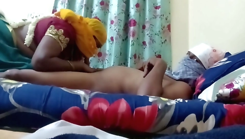 Busty indian brunette fucks in her lingerie for you