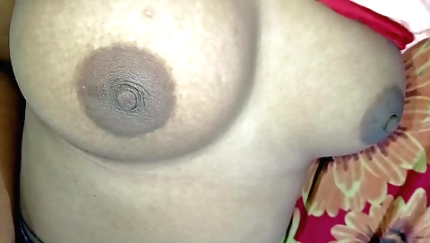 Indian teen 18+ with big boobs is playing with her tits