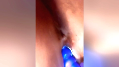 Hot teen with a lovely pussy getting dildo stuffed