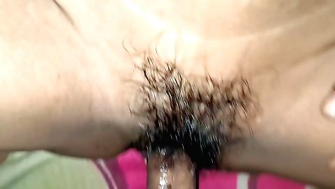 Indian couple plays with their hairy breasts and fingers