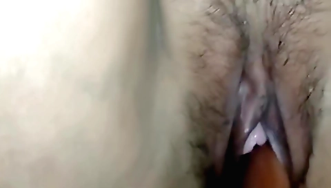 Busty wife with a hairy cunt and big booty with a husband