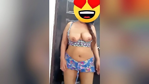 Indian girl with big boobs and big tits masturbating