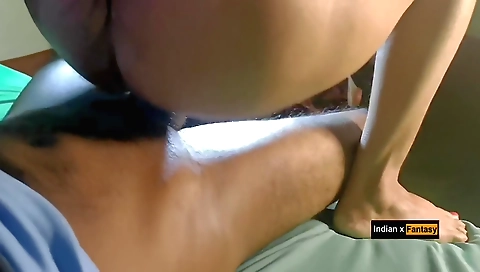 Indian girl sucks her boyfriend's cock and rides it