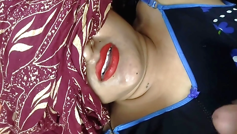 Indian beauty gets her ass licked by a boss and a facial