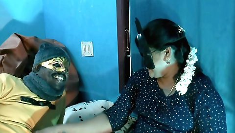 Indian girl takes her stepmom's pussy and then fucks it