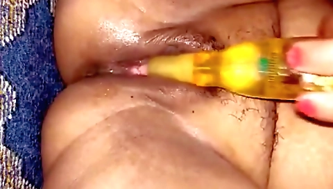 Horny stepmom is showing her big ass and hairy pussy