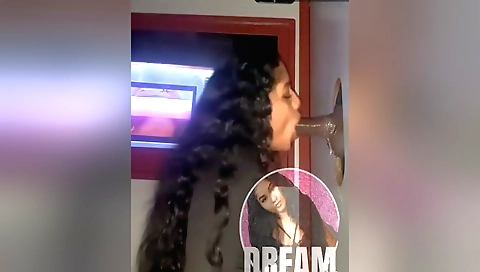 Brunette gets covered with a big bubble and facial