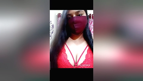 Busty brunette indian teen in a homemade solo video