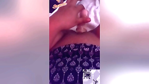 Solo girl masturbates with a sex toy and masturbates too