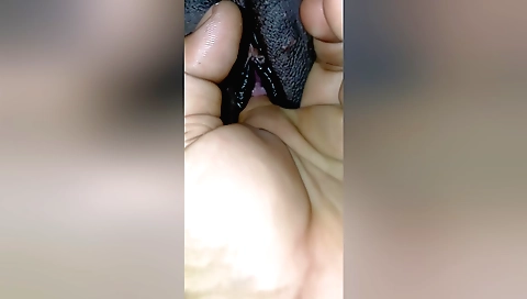 Teen girl in her 18+ body and she sucks her fingers and her pussy