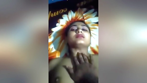 Indian amateur girl with a sexy face and a long black hair