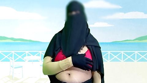 A sexy indian beauty showing her natural boobs in the bikini