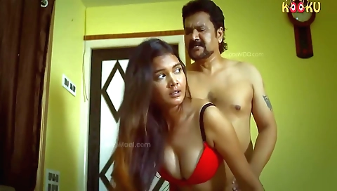 Indian step auntly caught by stepson while he is with his daughter