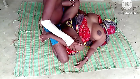 Indian hottie with big tits is playing with her pussy