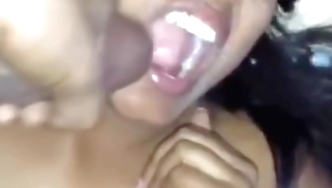 Indian slut with big tits fucks a guy in mouth and then in face
