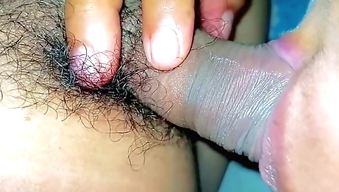 Indian chick with hairy pussy and natural tits 1993