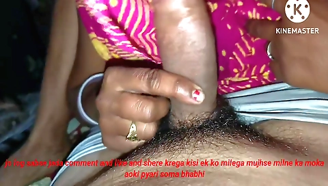 Indian guy is caught at a party by a hot girl in a blowjob