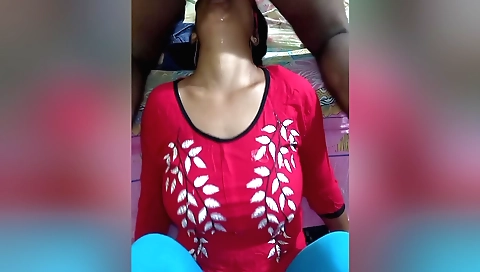 Amateur girl has a deepthroat blowjob and gets ass fucked