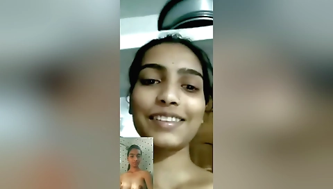 Busty chick shows off her tits and small boobs in webcam video