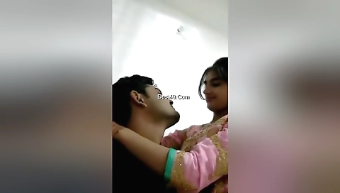 Indian girl with big natural tits is fucked in the webcam