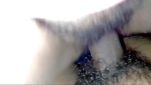 Indian bhabhi makes a fetish video with a hairy cunt