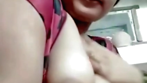 Sexy brunette wife showing off her hairy pussy in solo