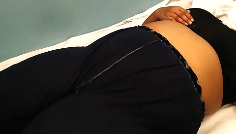 Busty amateur stepmother in sexy outfit on webcam video