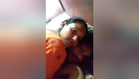Indian babe riding dick on a cam and kissing his cock