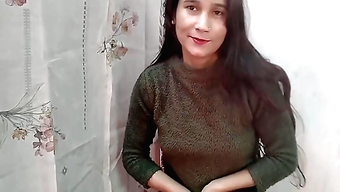 Solo amateur female wearing a white blouse and shorts