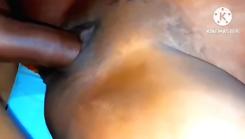 Indian girl and her lover fuck on their bed in the bed