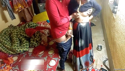 Indian brunette fucks her husband in a hot homemade vid